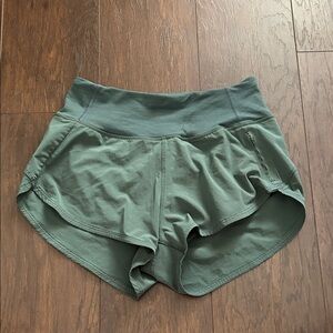 Outdoor Voices Green Athletic Shorts Lightweight Performance